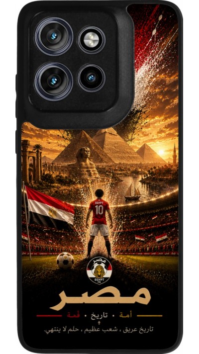 Motorola Moto S50 Case Hülle - Silikon schwarz Fussball Ägypten splash 2026