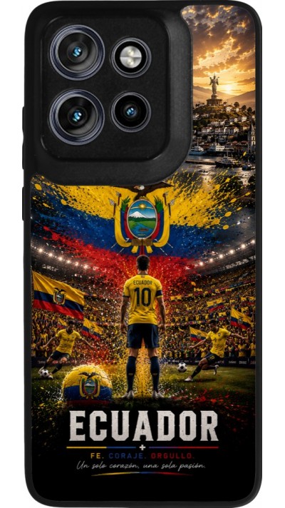 Motorola Moto S50 Case Hülle - Silikon schwarz Fussball Ecuador splash 2026