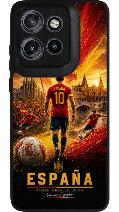 Motorola Moto S50 Case Hülle - Silikon schwarz Fussball Espanien splash 2026