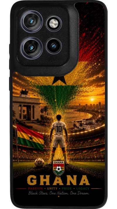 Motorola Moto S50 Case Hülle - Silikon schwarz Fussball Ghana splash 2026