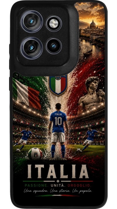 Motorola Moto S50 Case Hülle - Silikon schwarz Fussball Italien splash 2026