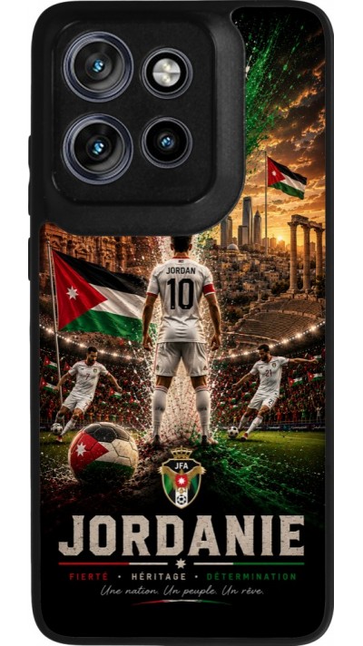 Motorola Moto S50 Case Hülle - Silikon schwarz Fussball Jordanien splash 2026