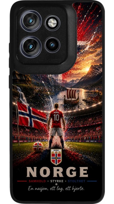 Motorola Moto S50 Case Hülle - Silikon schwarz Fussball Norwegen splash 2026