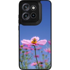 Coque Motorola Moto S50 - Silicone rigide noir Bee on a flower Spring 2026