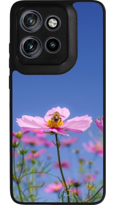 Motorola Moto S50 Case Hülle - Silikon schwarz Bee on a flower Spring 2026