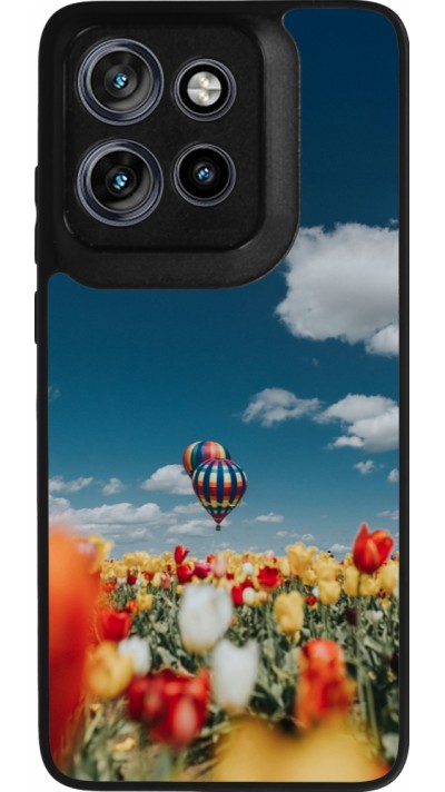 Motorola Moto S50 Case Hülle - Silikon schwarz Hot air balloon Spring 2026
