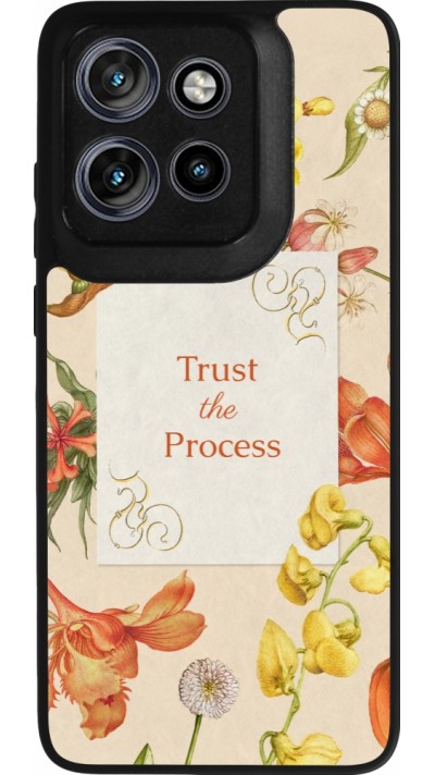 Motorola Moto S50 Case Hülle - Silikon schwarz Trust the process Spring 2026