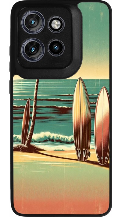 Coque Motorola Moto S50 - Silicone rigide noir Surf Paradise