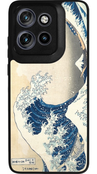 Coque Motorola Moto S50 - Silicone rigide noir Tableau art - La Grande Vague de Kanagawa - Hokusai