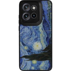 Coque Motorola Moto S50 - Silicone rigide noir Tableau art - La Nuit étoilée - Van Gogh