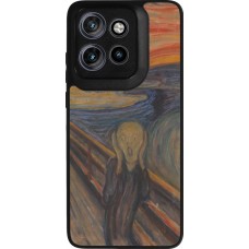 Coque Motorola Moto S50 - Silicone rigide noir Tableau art - Le Cri - Edvard Munch