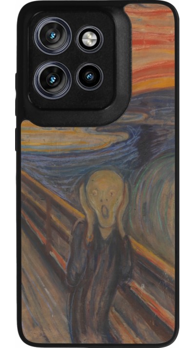 Coque Motorola Moto S50 - Silicone rigide noir Tableau art - Le Cri - Edvard Munch