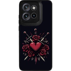 Coque Motorola Moto S50 - Silicone rigide noir Valentine 2024 gothic love
