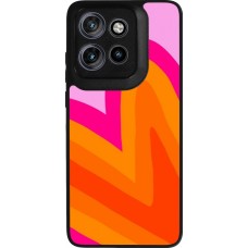 Coque Motorola Moto S50 - Silicone rigide noir Valentine 2024 heart gradient