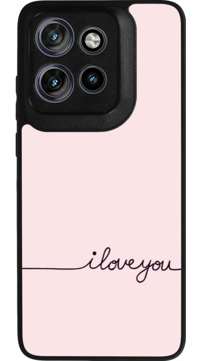 Motorola Moto S50 Case Hülle - Silikon schwarz Valentine 2023 i love you writing