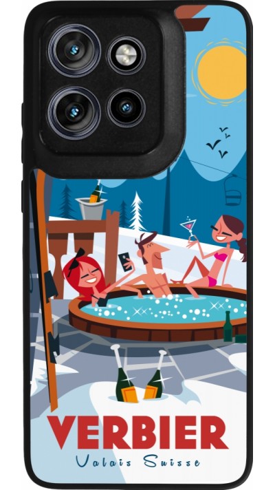 Motorola Moto S50 Case Hülle - Silikon schwarz Verbier Mountain Jacuzzi