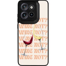 Coque Motorola Moto S50 - Silicone rigide noir Wine not
