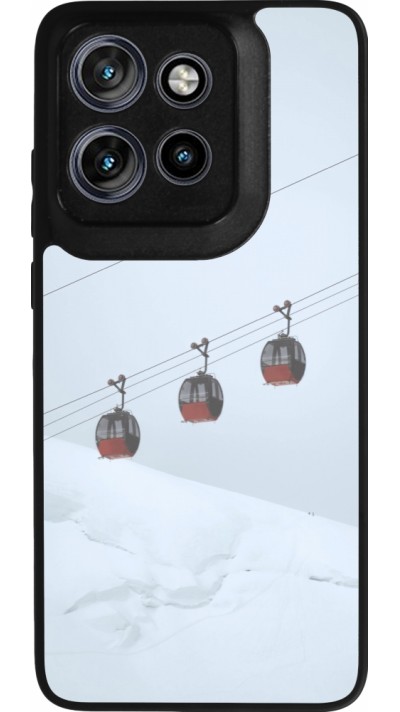Motorola Moto S50 Case Hülle - Silikon schwarz Winter 22 ski lift