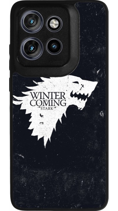 Coque Motorola Moto S50 - Silicone rigide noir Winter is coming Stark
