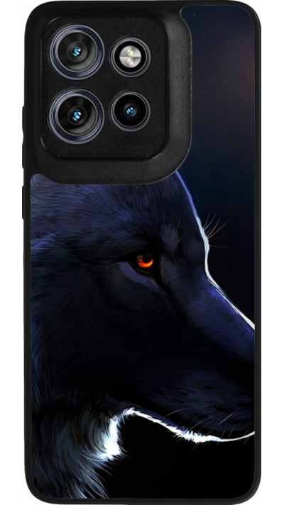 Motorola Moto S50 Case Hülle - Silikon schwarz Wolf Shape