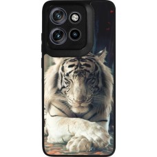 Coque Motorola Moto S50 - Silicone rigide noir Zen Tiger