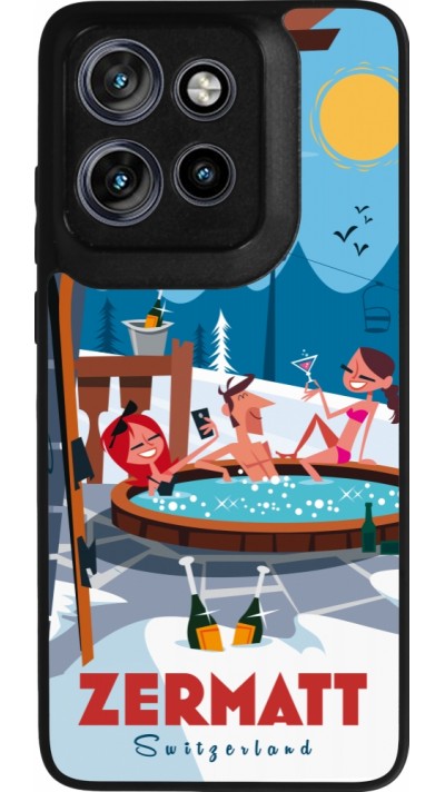 Motorola Moto S50 Case Hülle - Silikon schwarz Zermatt Mountain Jacuzzi