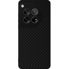 Coque OnePlus 12 - Silicone rigide noir Carbon Basic