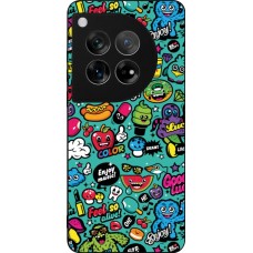 Coque OnePlus 12 - Silicone rigide noir Cartoons old school