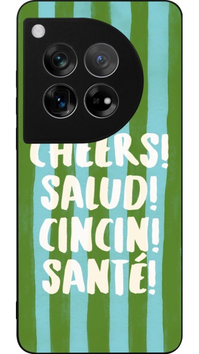 Coque OnePlus 12 - Silicone rigide noir Cheers 2026