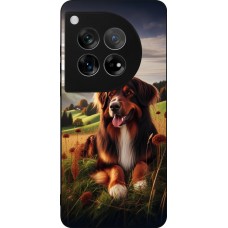OnePlus 12 Case Hülle - Silikon schwarz Hund Land Schweiz
