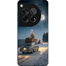 Coque OnePlus 12 - Silicone rigide noir Christmas 25 Car with Tree Xmas