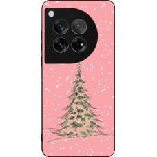 Coque OnePlus 12 - Silicone rigide noir Christmas 25 Pink Tree