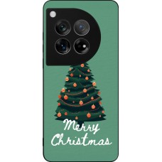 Coque OnePlus 12 - Silicone rigide noir Christmas 25 Xmas Tree