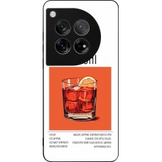 OnePlus 12 Case Hülle - Silikon schwarz Cocktail Rezept Negroni