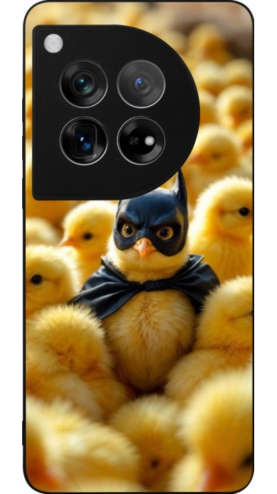 Coque OnePlus 12 - Silicone rigide noir Easter 2026 Chicken Batman