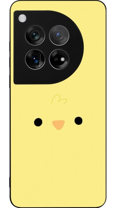 Coque OnePlus 12 - Silicone rigide noir Easter 2026 Little chicken