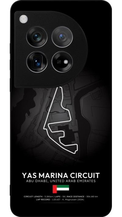 Coque OnePlus 12 - Silicone rigide noir F1 Track 2025 Abu Dhabi