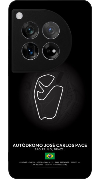Coque OnePlus 12 - Silicone rigide noir F1 Track 2025 Brazil