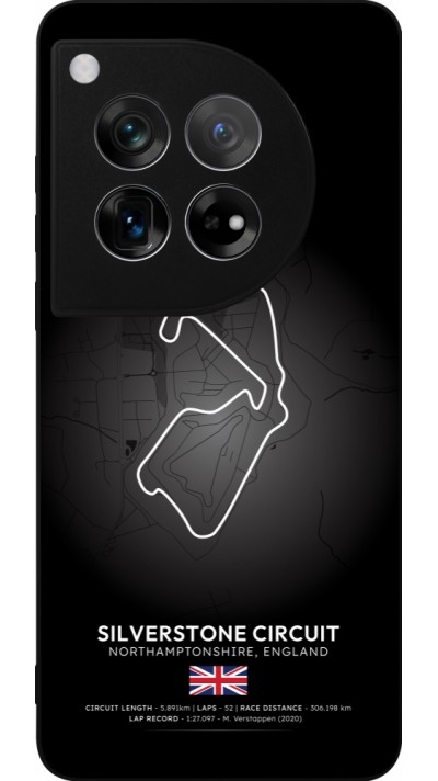 Coque OnePlus 12 - Silicone rigide noir F1 Track 2025 Great Britan