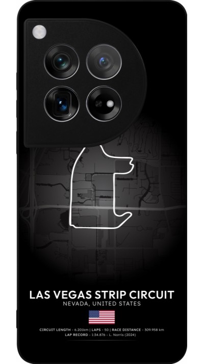 Coque OnePlus 12 - Silicone rigide noir F1 Track 2025 Las Vegas