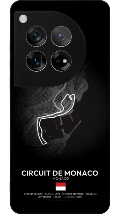 Coque OnePlus 12 - Silicone rigide noir F1 Track 2025 Monaco
