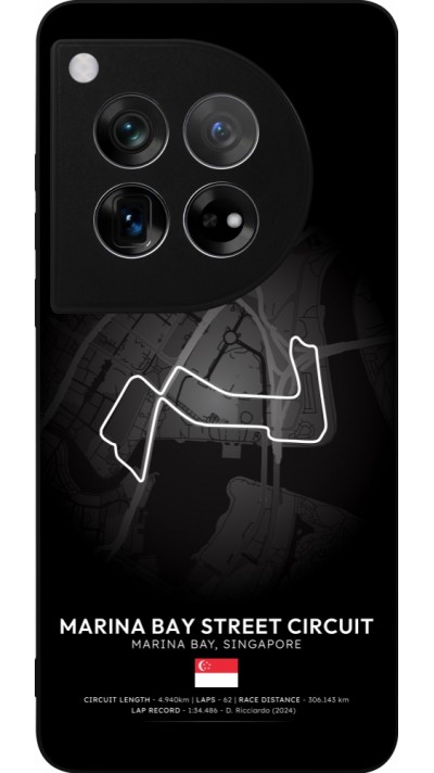 Coque OnePlus 12 - Silicone rigide noir F1 Track 2025 Singapore