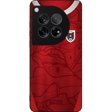 Coque OnePlus 12 - Silicone rigide noir Maillot de football Autriche personnalisable
