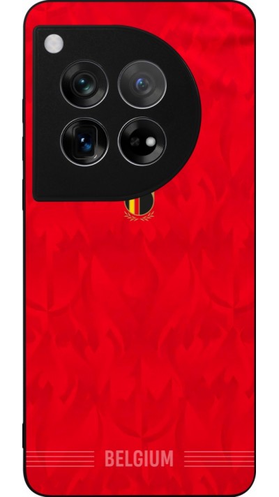 Coque OnePlus 12 - Silicone rigide noir Maillot de football Belgique 2026 personnalisable