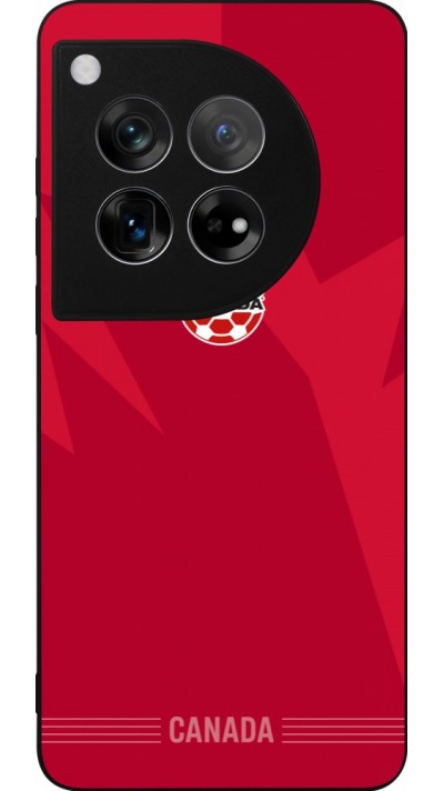 Coque OnePlus 12 - Silicone rigide noir Maillot de football Canada 2026 personnalisable