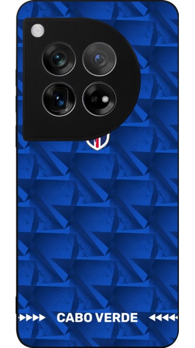 Coque OnePlus 12 - Silicone rigide noir Maillot de football Cap-Vert 2026 personnalisable