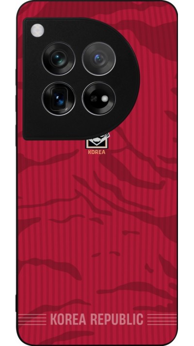 Coque OnePlus 12 - Silicone rigide noir Maillot de football Corée du Sud 2026 personnalisable
