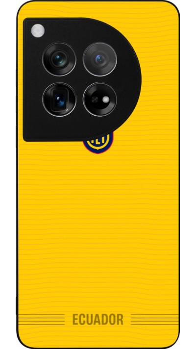 Coque OnePlus 12 - Silicone rigide noir Maillot de football E?quateur 2026 personnalisable