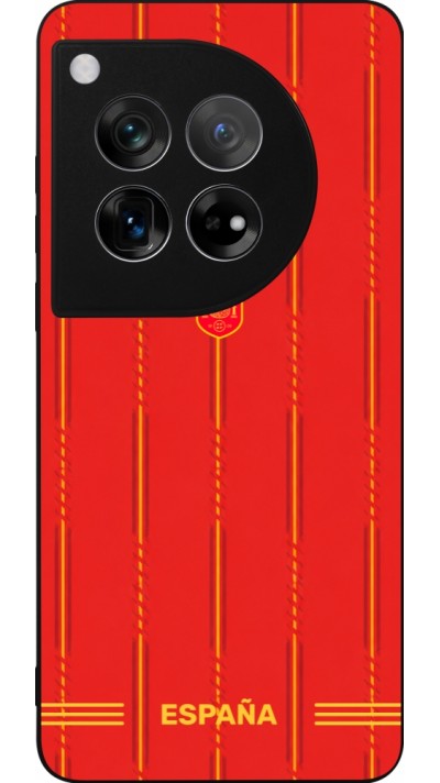 Coque OnePlus 12 - Silicone rigide noir Maillot de football Espagne 2026 personnalisable