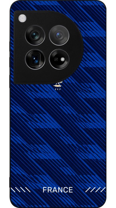 Coque OnePlus 12 - Silicone rigide noir Maillot de football France 2026 personnalisable
